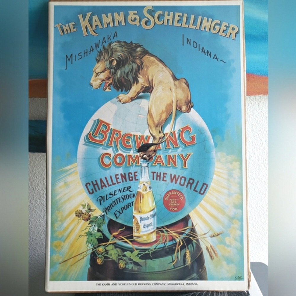 Vintage Indiana Brewing Co Poster